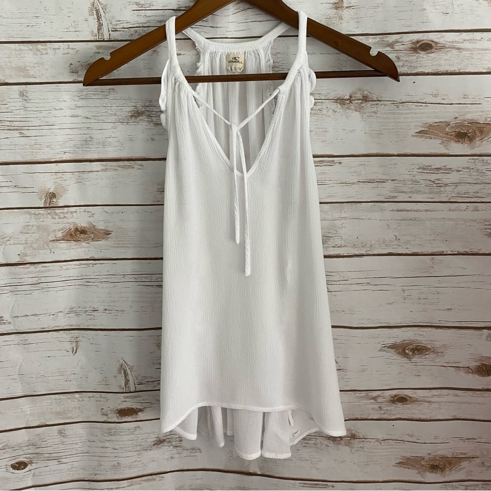 O’Neill white gauze tank.  Size Small.
